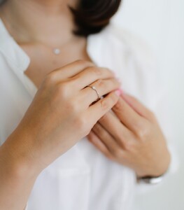 Pt900 花モチーフリング FHP-017