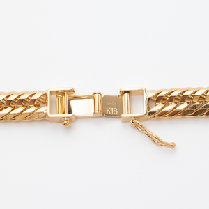 K18 喜平 12面トリプル ネックレス 100ｇ 60cm 造幣局検定刻印入 キヘイ チェーン 中折れ金具 メンズ レディース　TK10060