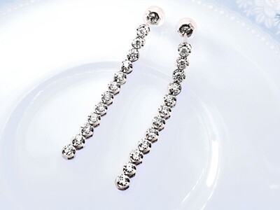 トータル1.0ＣＴ　ＰＴ900テニスチェーンピアス　E333DI-P