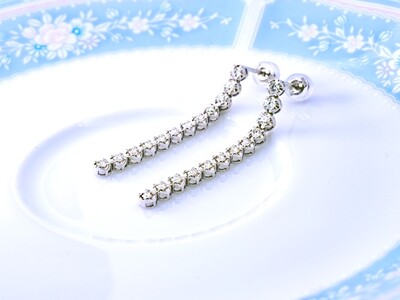 トータル1.0ＣＴ　ＰＴ900テニスチェーンピアス　E333DI-P