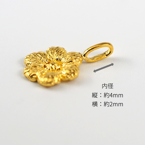 K24 pure gold Flower/フラワー ペンダントトップ 28828