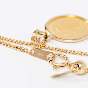 K24/K18 ホース コイン 1/25オンス 純金 ペンダント ネックレス BKN25H