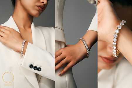 K18YG ダイヤモンドブレスレット(42ct) 75-7946