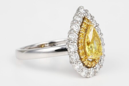 【ふるなび限定】【一点もの】ファンシーイエローダイヤモンド（1.01ct）プラチナリング　R119　K06142-H　FN-Limited-SP