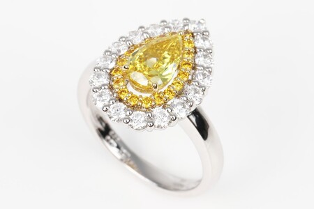 【ふるなび限定】【一点もの】ファンシーイエローダイヤモンド（1.01ct）プラチナリング　R119　K06142-H　FN-Limited-SP