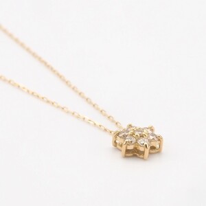 K18 0.1ct ダイヤモンド ペンダントネックレス　FHH-019836