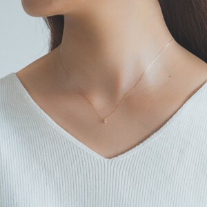 【甲府ジュエリー】K18 ダイヤ 0.03ct ネックレス(73305823)