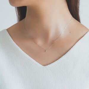 【甲府ジュエリー】Pt900 プラチナ ダイヤ 0.03ct ネックレス(73305826)