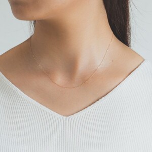 【甲府ジュエリー】K18　あずきチェーン　ネックレス（79700603）