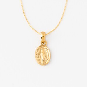 K24 マリア メダイ 純金 ゴールド ペンダント ネックレス 小 HH19775