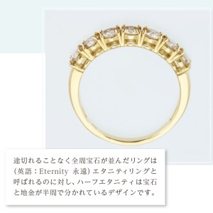 ブラウン ダイヤモンド 1.00ct K18 エタニティ ダイヤ リング 指輪