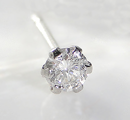 ﾌﾟﾗﾁﾅ900 ダイヤモンドピアス(Dカラー・0.2ct）K027903-H 