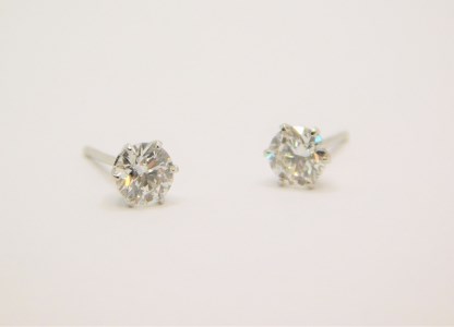 ﾌﾟﾗﾁﾅ900 ダイヤモンドピアス(Dカラー・0.5ct）K027904-H | 山梨県甲府 