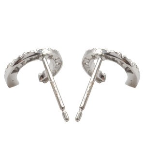  K18WGトータル0.2ct 馬蹄ピアス （WHTOP-0031）