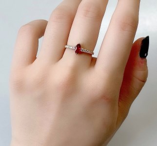 K18イエローゴールド ルビー(0.40ctup)リング K0333-H