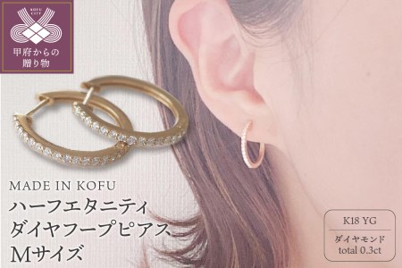 ダイヤモンドピアス ハーフエタニティフープピアス | hartwellspremium.com