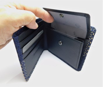 甲州印伝オリジナルブランド「庵(いほり)」 札入8214 K0368-G