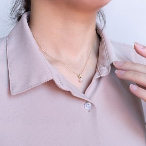 ジュエリーの街【山梨甲府】よりお届けする アコヤ真珠ダイヤモンドネックレス N31 K037808-H