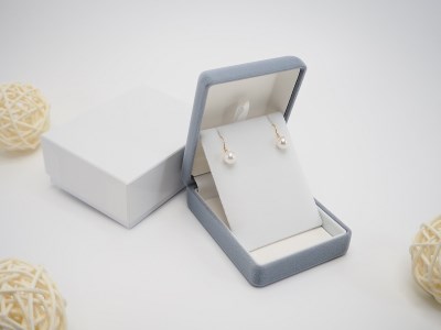 Ｋ18　あこや真珠ピアス　フックパールピアス JE282