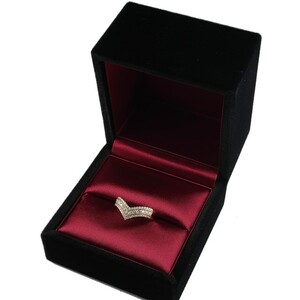 K18ダイヤモンド0.5ｃｔＶ字パヴェリング　 RI-10YGWH