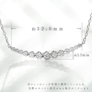 【美・ダイヤモンド】HPt950製Uラインペンダント0.3ｃｔUP （furu_pn_0022）