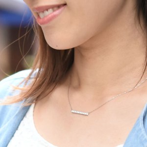 【美・ダイヤモンド】HPt950製 ラインペンダント0.5ctUP (furu_pn_0024)