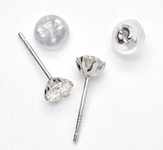 【美・ダイヤモンド】Pt900製シンプルピアス0.5ctUP (furu_pi_0028)