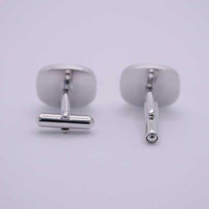 シルバー925　オニキスカフスボタン