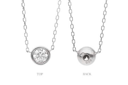 プラチナ シンプルダイヤモンドネックレス(0.3ct)60-8971