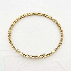 Deliciae K18YG ダイヤモンド【1.00ct】ハニカム ブレスレット バングル 形状記憶タイプ K04056-H