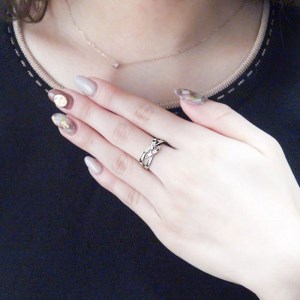 PT900プラチナ地金デザインリング 33604-3