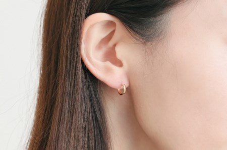 限定Ｗ特典付属 ELLE☆K18K18WGフープピアス | globaldonorsforum.org