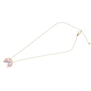 K18 パープルサファイア ペンダント（藤波）