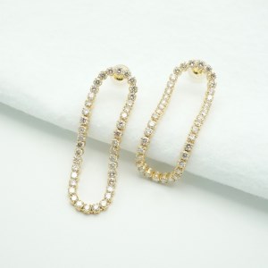 2.0ctテニスピアス K18YG　ラボグロウンダイヤモンド　LD0065B