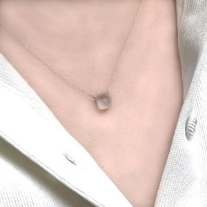 ローズクォーツネックレス　管理番号206076