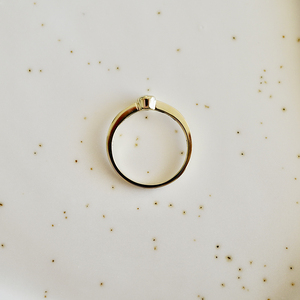 【ジュエリー】K10 イエローゴールド ルビー 一粒石 リング 指輪 保証書付 NR-1869