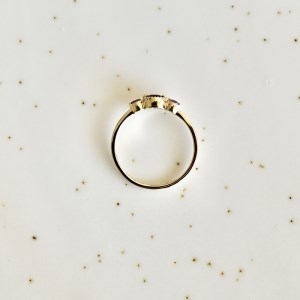 【ジュエリー】K10 イエローゴールド 2色のガーネットリング 指輪 保証書付 NR-1844