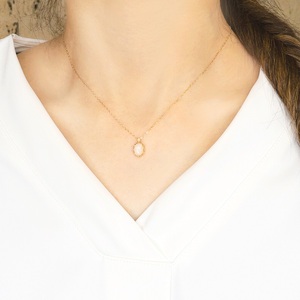 K10YG オパール　ダイヤモンド　ネックレス（#95：24177051）【nocon】