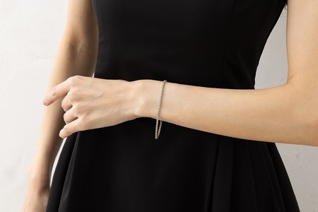 Deliciae テニスブレスレット 17cm プラチナ ダイヤモンド1.9ct カード鑑別書付 商品番号TB-2_17_pt