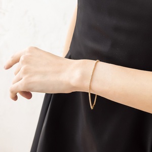 Deliciae K18YG テニスブレスレット【19cm】ダイヤモンド【ライトBR】【2.1ct】エクセレントロック付 商品番号TB-2_19_RB_k18yg