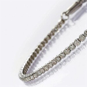 Deliciae PT900 テニスブレスレット【17cm】ダイヤモンド【ライトBR】【1.9ct】エクセレントロック付 　商品番号TB-2_17_RB_pt