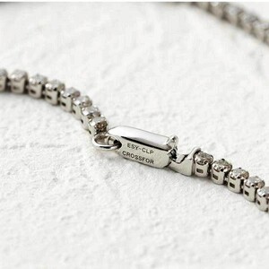 Deliciae PT900 テニスブレスレット【18cm】ダイヤモンド【ライトBR】【2.0ct】エクセレントロック付 　商品番号TB-2_18_RB_pt