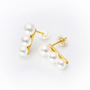 K18YG　アコヤ真珠　パール　ピアス　N74　K05048-H