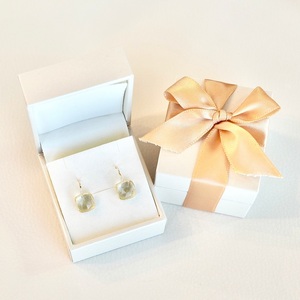 ジュエリー】K18 イエローゴールド ハニークォーツ ピアス 保証書付