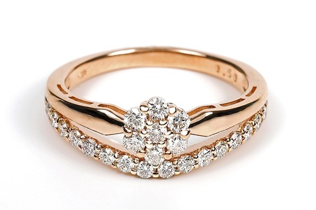 K18PGダイヤモンドリング D0.30 2.2g #9.5 