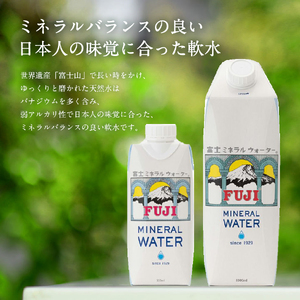 富士ミネラルウォーター 紙パック １L×24本 防災 備蓄 保存  ストック 防災グッズ 非常用