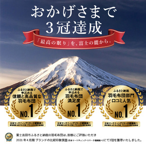 【抗ウイルス・抗菌加工】羽毛本掛けふとん(ダブル)【創業100年】羽毛布団 羽毛肌掛け 寝具 掛けふとん 布団 掛布団 抗ウイルス布団 山梨 富士吉田