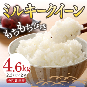 【令和5年産】富士吉田の美味しいお米 ミルキークイーン 2.3kg×2袋