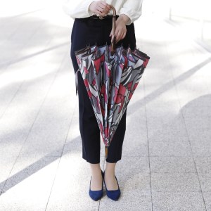 高級雨傘【チューリップ】赤色 