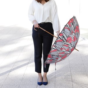 高級雨傘【チューリップ】赤色 